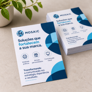 flyers corporativos mosaic em azul