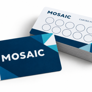 cartão fidelidade mosaic em mockup