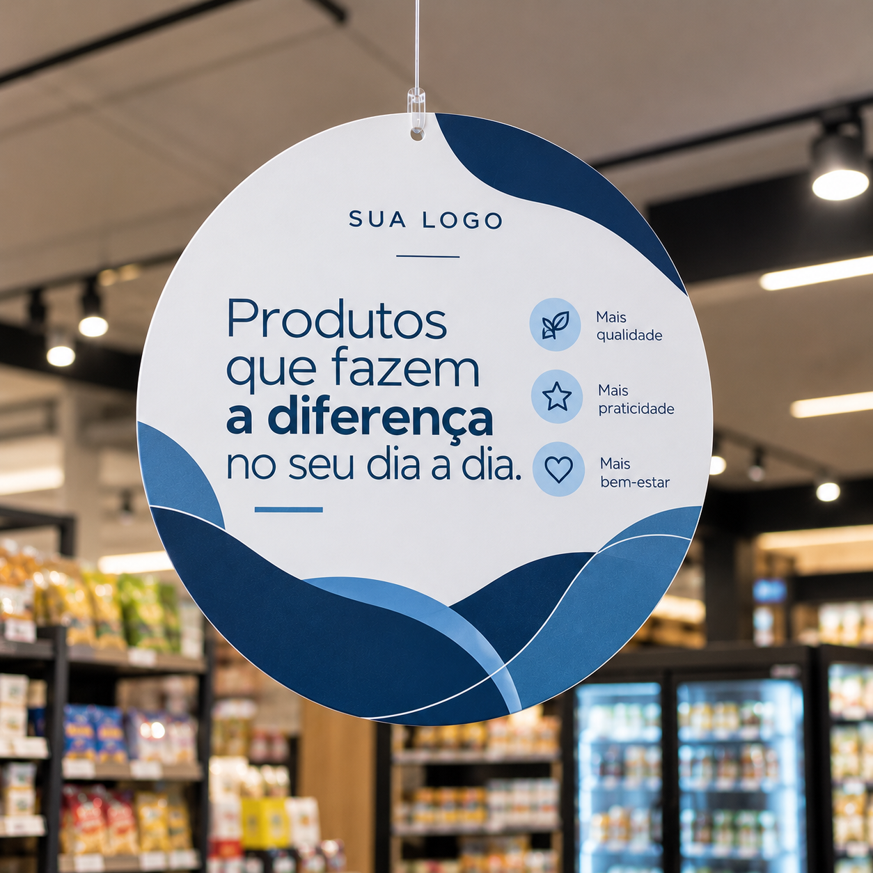 Móbile personalizado suspenso em ponto de venda para divulgação promocional Móbile personalizado suspenso em ponto de venda para divulgação promocional